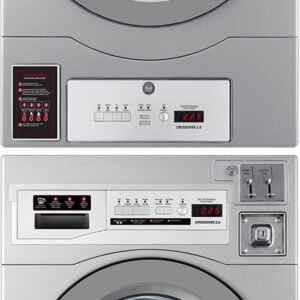 Crossover Crossover 2.0 WDHLPS817GDC 27 Inch Commercial Stacked Washer/Gas Dryer with 15,000+ Cycle Life, 300 G-Force Extraction, Axial Airflow, Roller Supported Tumbler, Card-Ready, Time-of-Day Promo Pricing, Professional 8-Point Suspension, Heavy-Duty Lint Screen, 3.5 cu. ft. Washer Capacity, 7.0 cu. ft. Dryer Capacity and ENERGY STAR®: Card-Ready